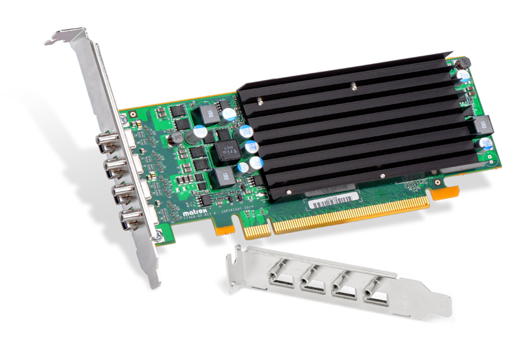 Matrox C420 low-profile, PCIe x16 quad card with full height bracket (low profile bracket included).